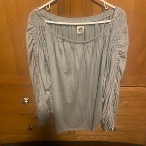 NWT - Free People top, off the shoulder, Light sage green, M